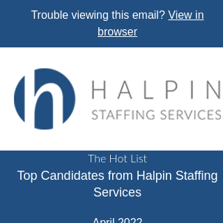 Halpin Hot List April 2022