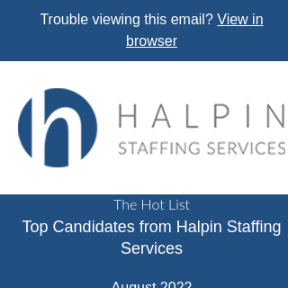 Halpin Hot List August 2022